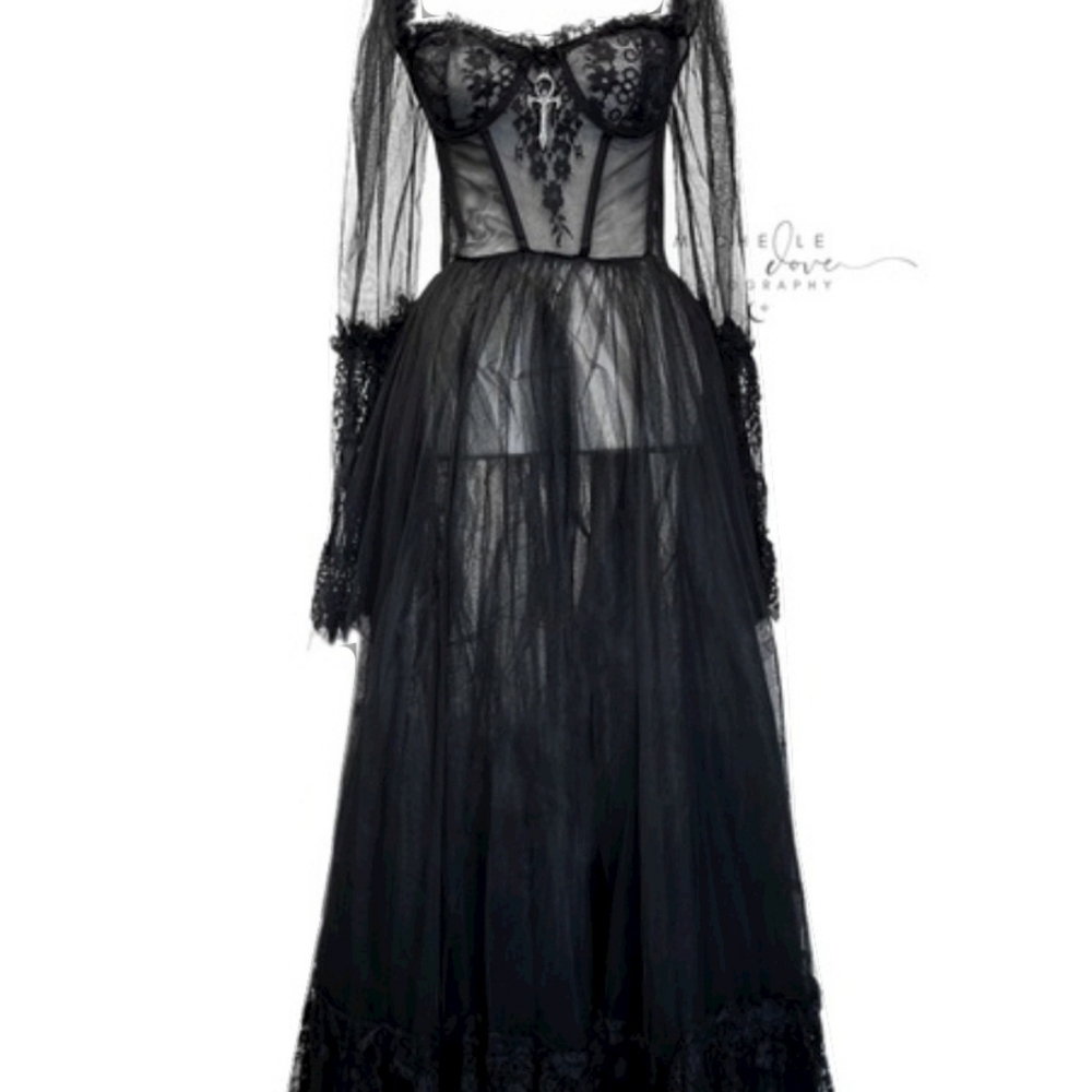 Widow Dance With Death Long Sleeve Dress